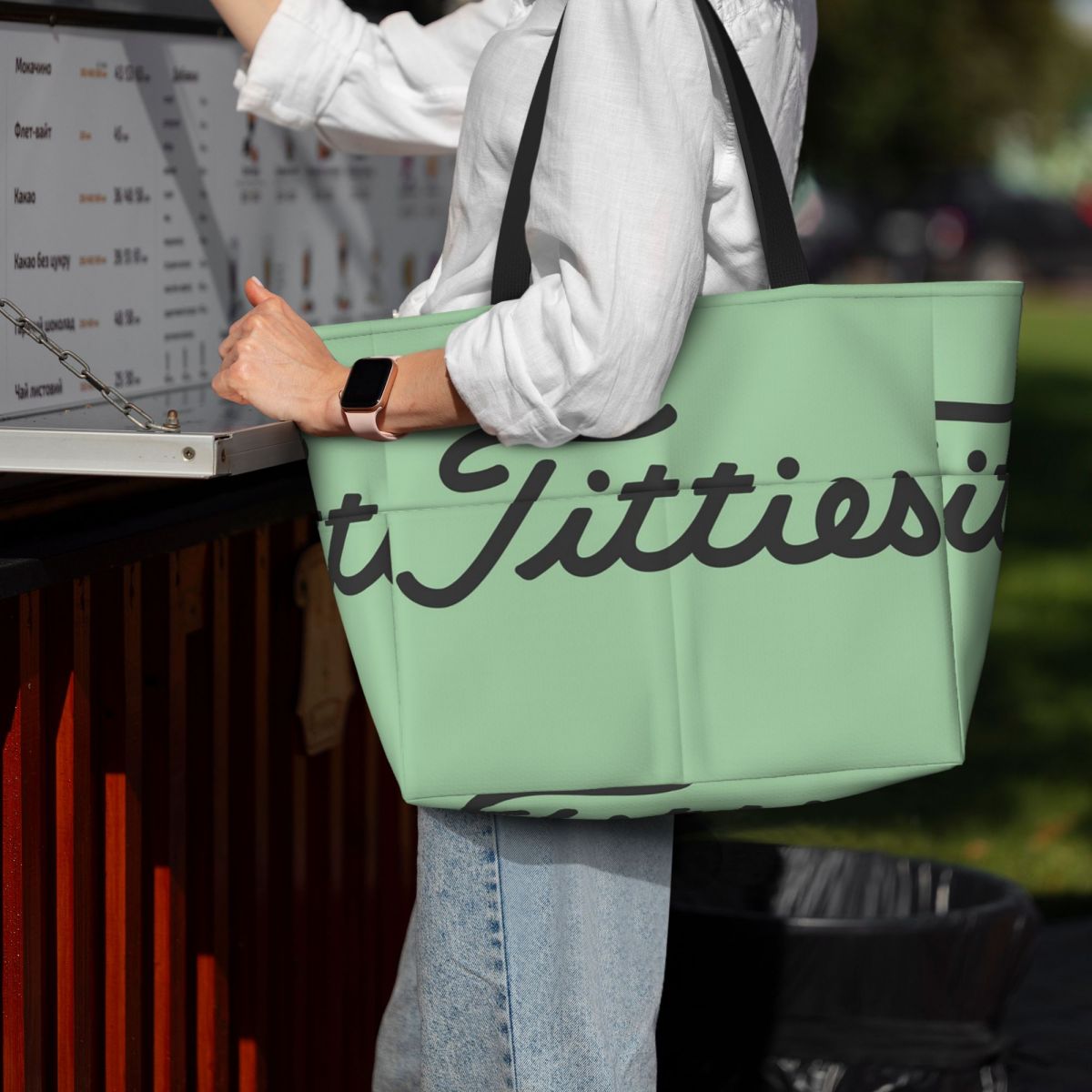 Luxury Yoga Bags - Titties Golf Ball Beach Tote Bag